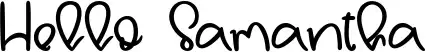 Hello Samantha