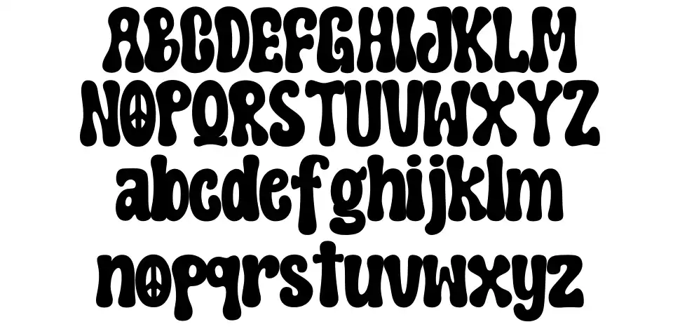 Hippie Groovyfont specimens