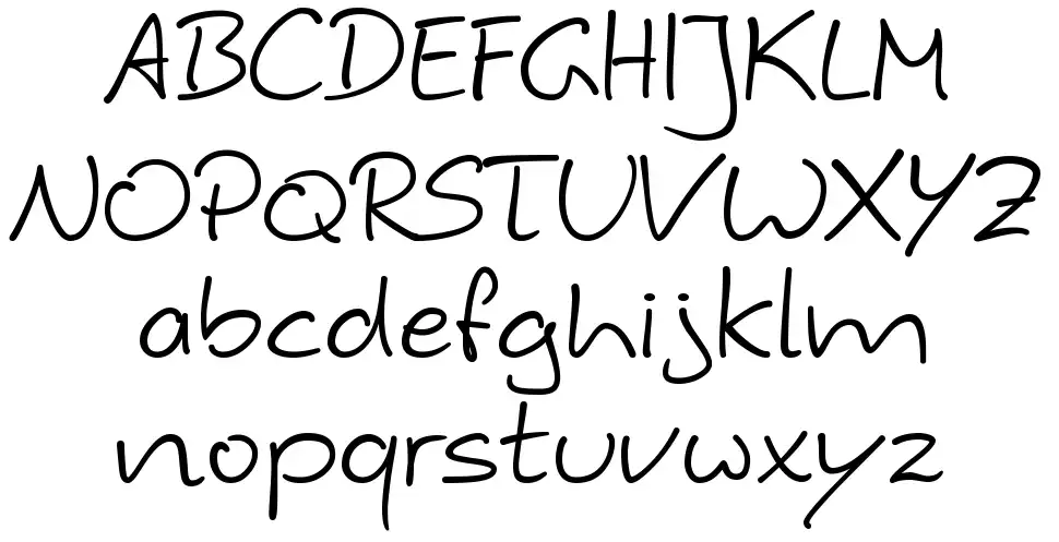 Hybi 4 Scriptfont specimens