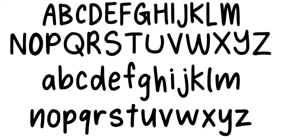 Hynings Handwritingfont specimens