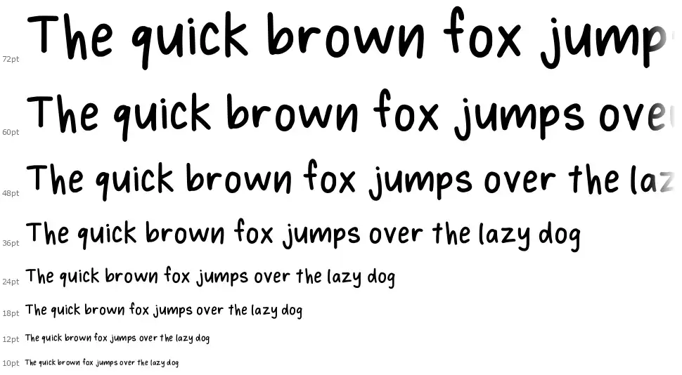 Hynings Handwritingfont waterfall