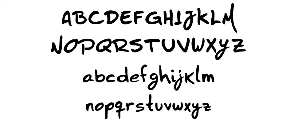 HZHandwritefont specimens