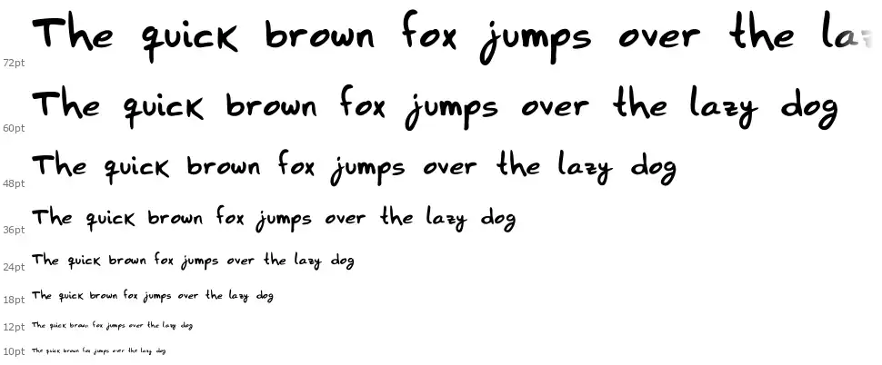 HZHandwritefont waterfall