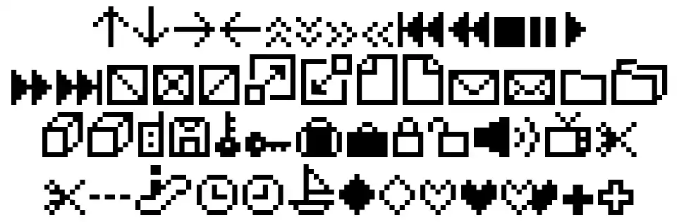 IconBitfont specimens