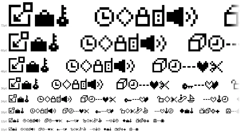 IconBitfont waterfall