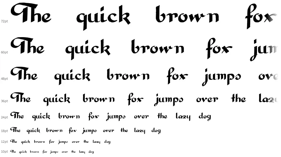 Interdite Scriptfont waterfall