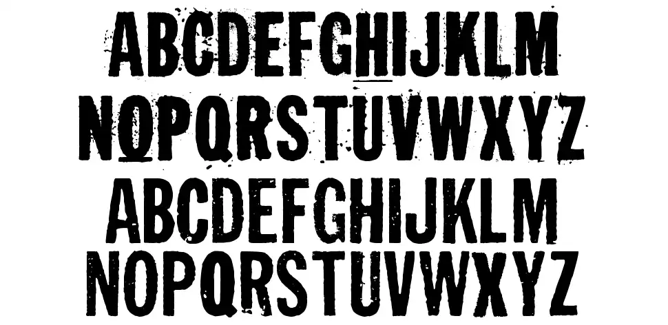 Irresponsible Directionfont specimens