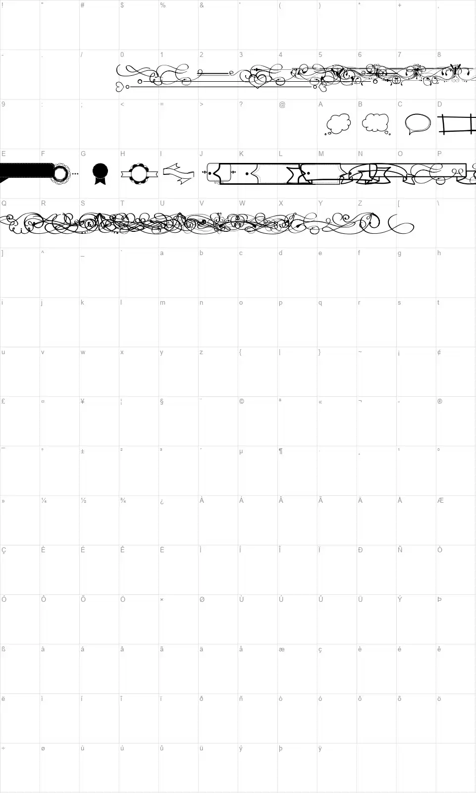 It Was A Good Dayfont character map