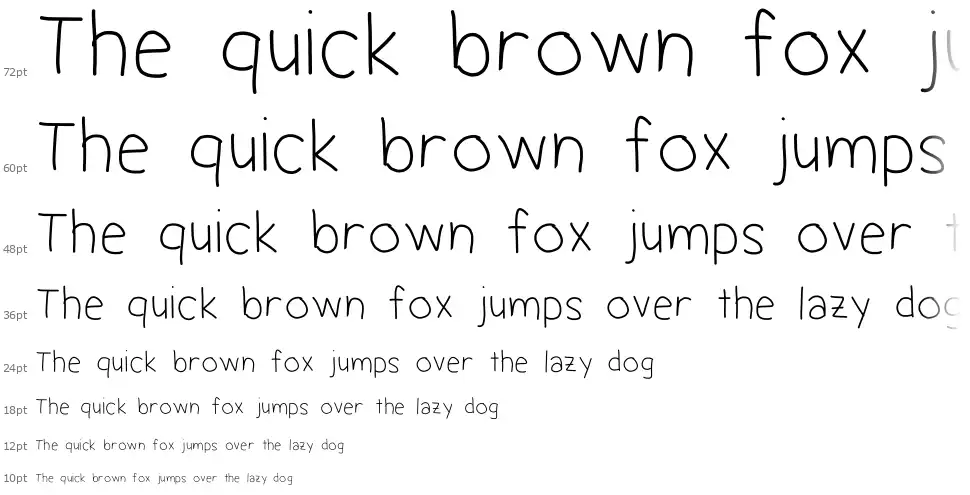Jacquelyn's Messy Handfont waterfall