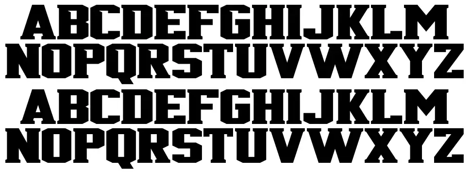 Jersey 716font specimens