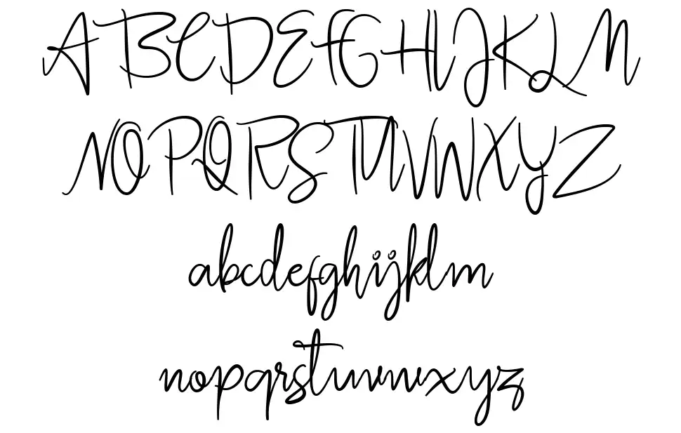 Jullia Scriptfont specimens