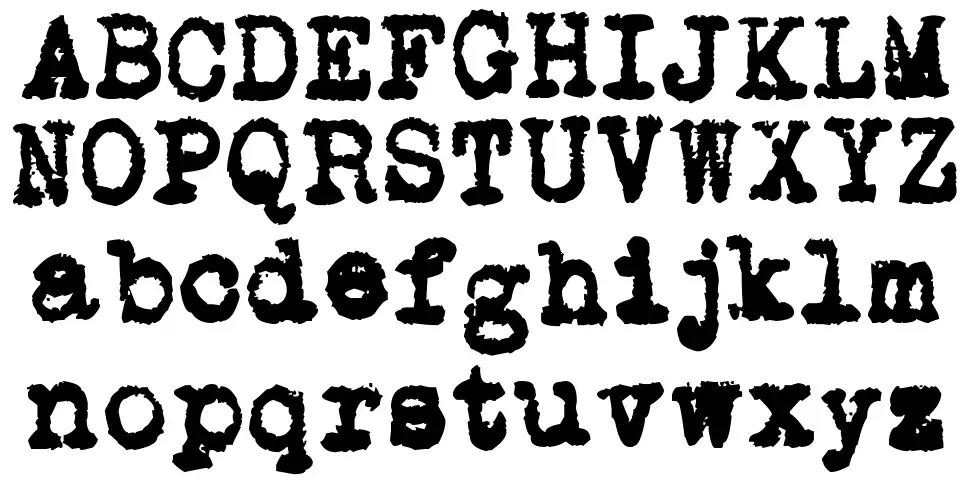 L.C. Smith 5 Typewriterfont specimens