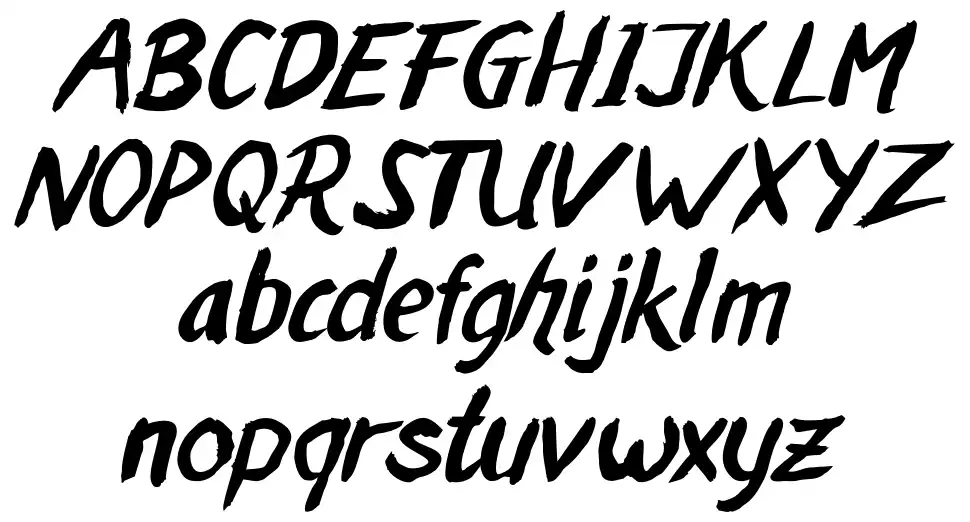 Malaka Brushfont specimens