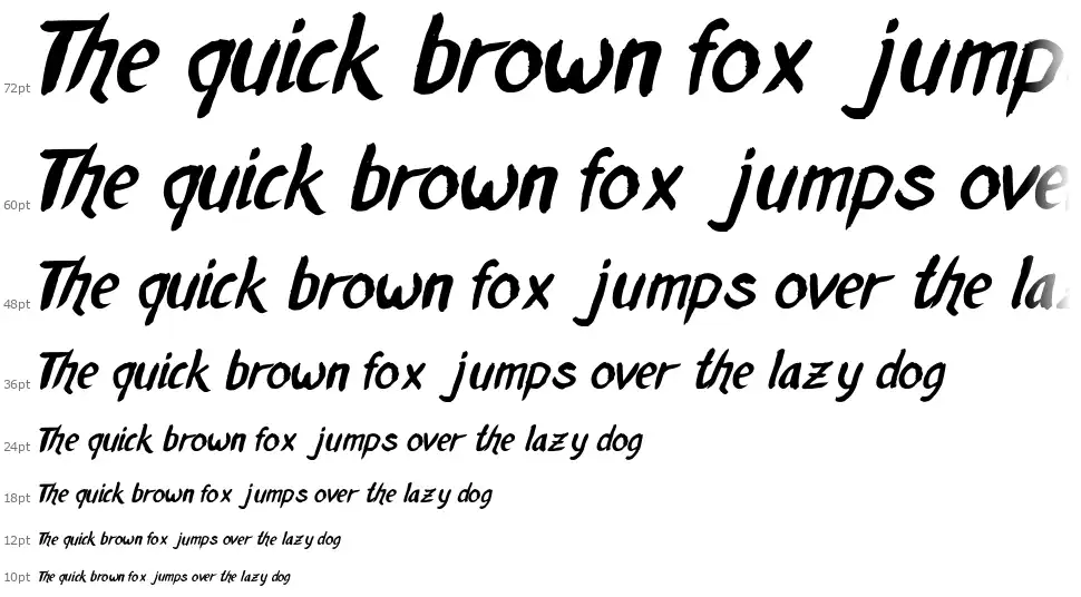 Malaka Brushfont waterfall