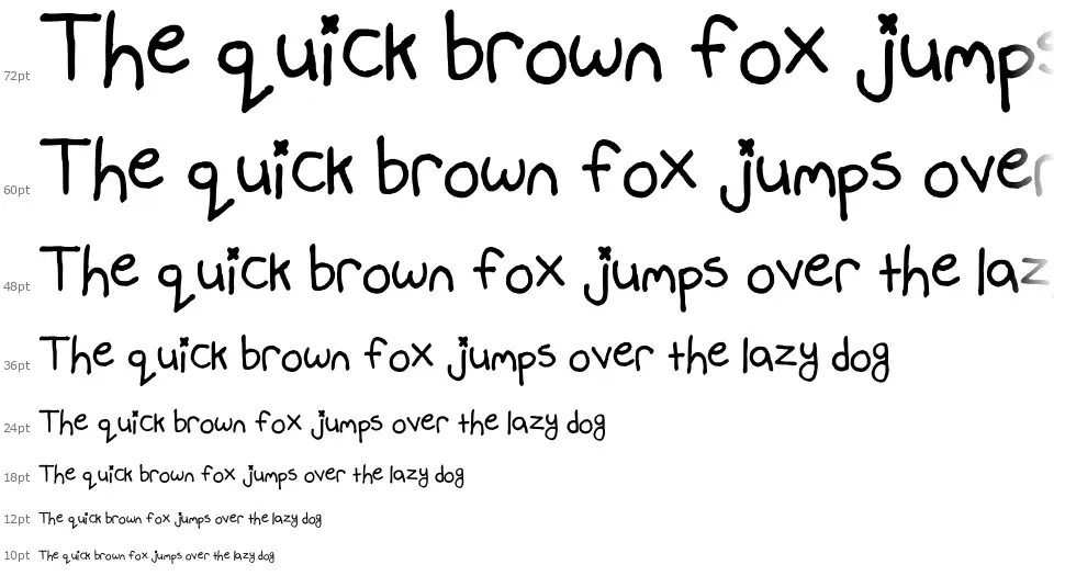 Mallory Maloney's Handwritingfont waterfall