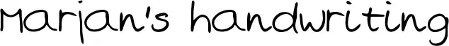 Marjan's handwriting