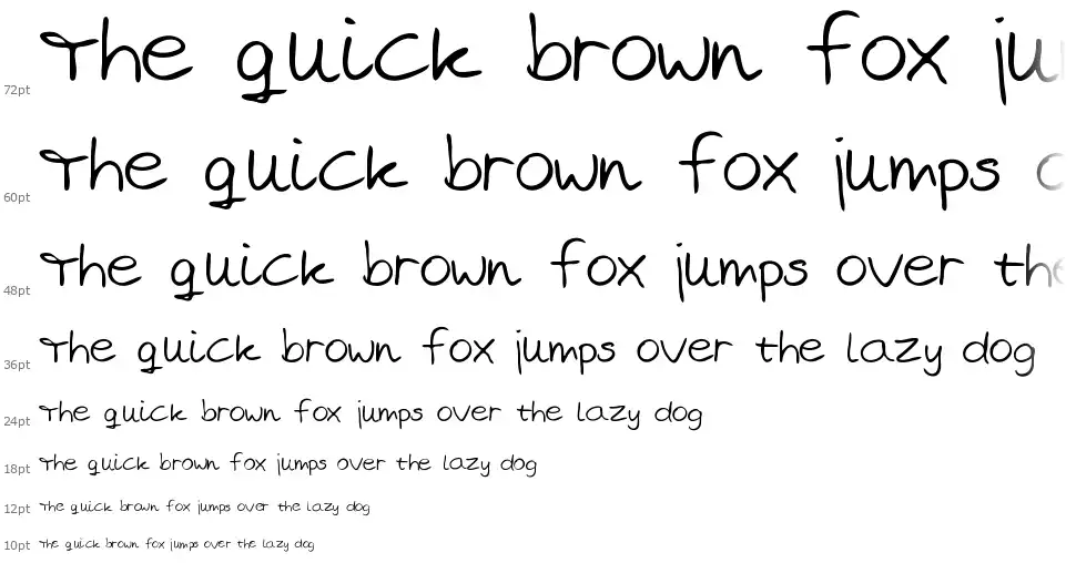 Marjan's handwritingfont waterfall