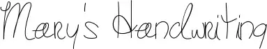 Mary's Handwriting