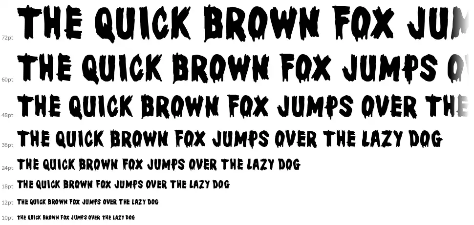 Masters of Horrorfont waterfall