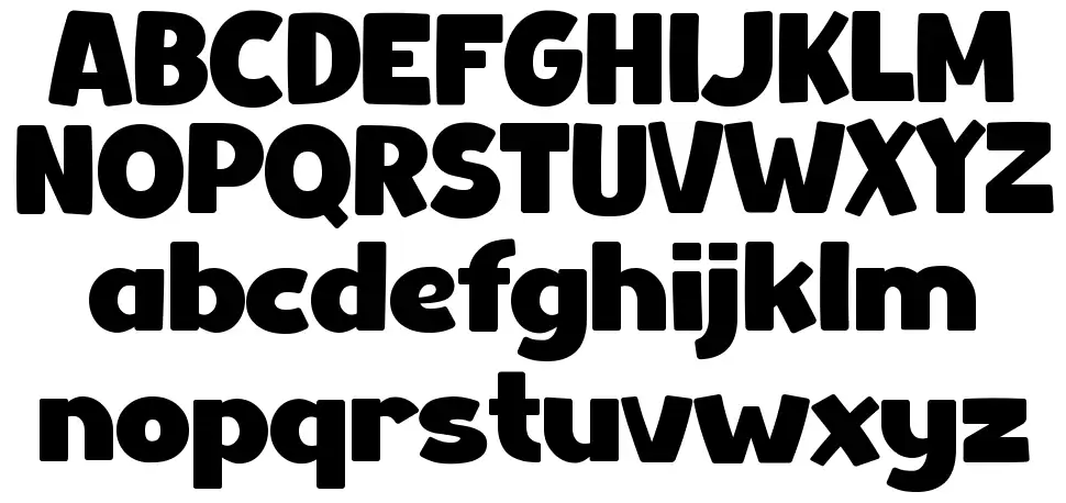 Meatball Vzory písma Meatballfont specimens