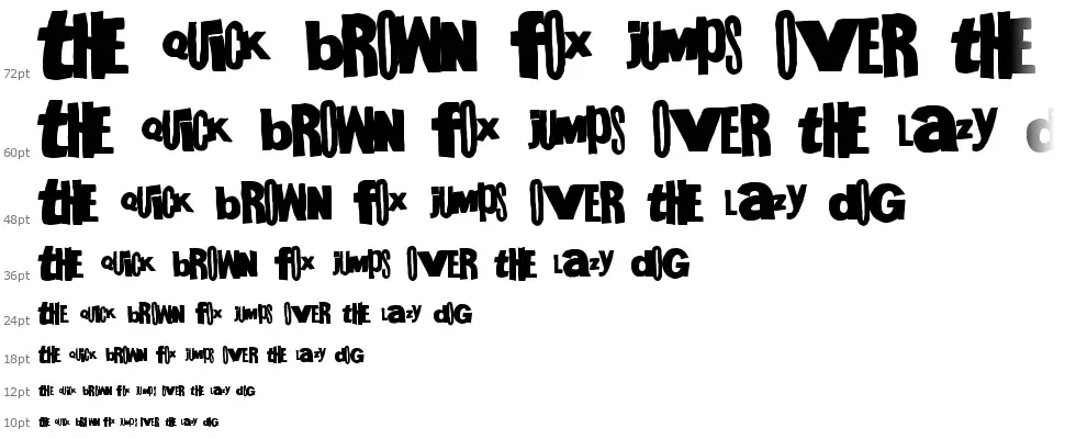 Mega Gothicfont waterfall