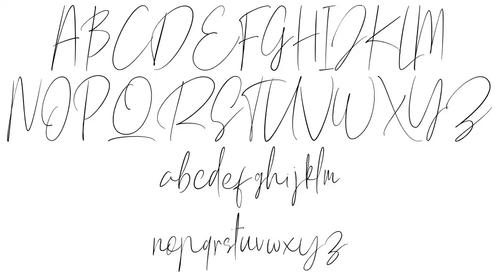 Mellati Scriptfont specimens