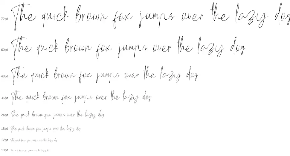 Mellati Scriptfont waterfall