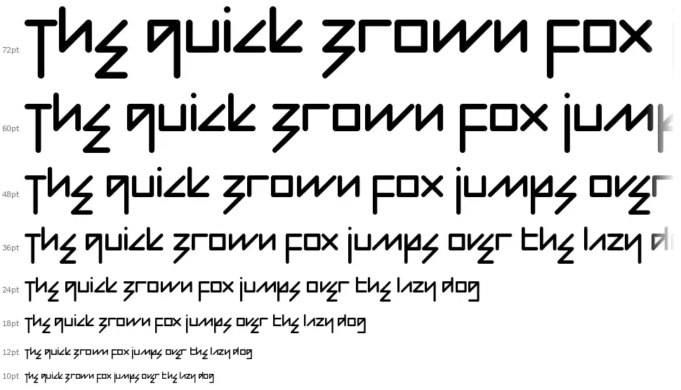 Modern Bohemianfont waterfall