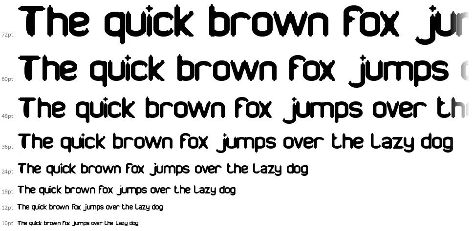 Modern Craftfont waterfall