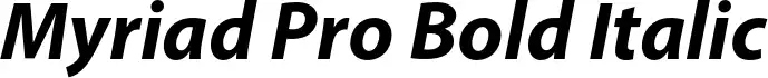 Myriad Pro Bold Italic