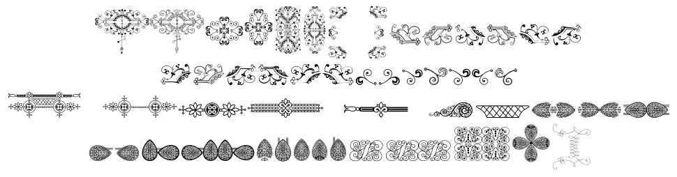 Naive Ornamentsfont specimens