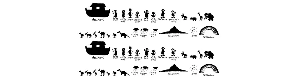 Noah's Arkfont specimens