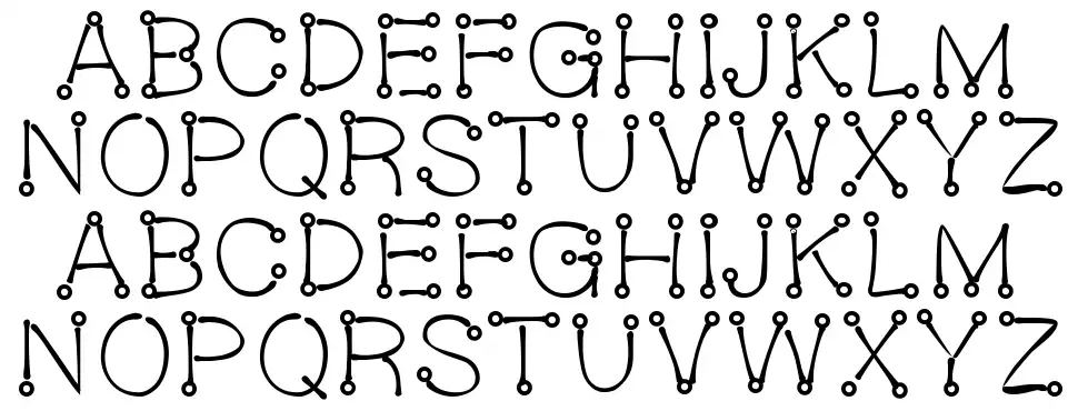 Oeilletfont specimens