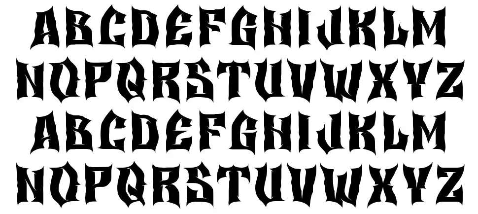 Old Horror Filmsfont specimens