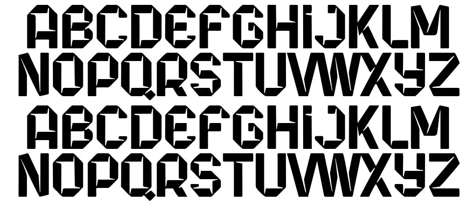 Origaminatorfont specimens