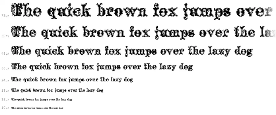 Ornamented, No. 1539font waterfall