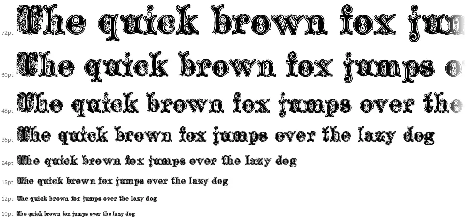 Ornamented, No. 1539font waterfall