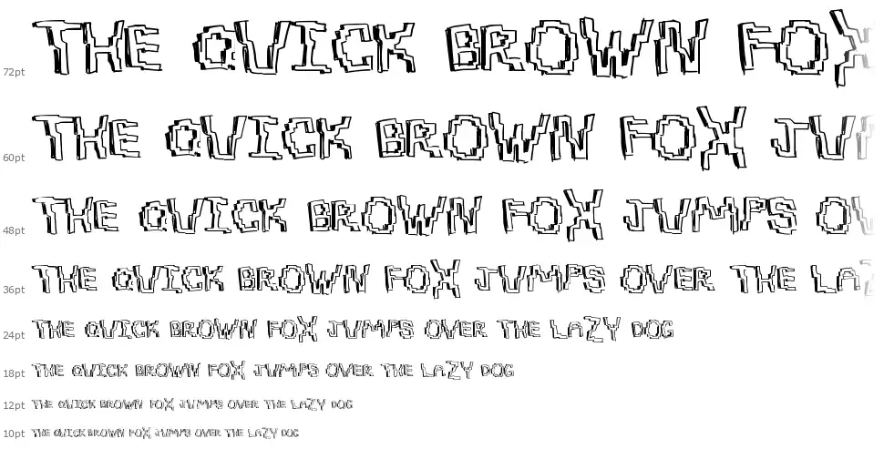 Pixel Drawfont waterfall