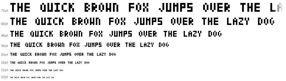 Pixel Textfont waterfall