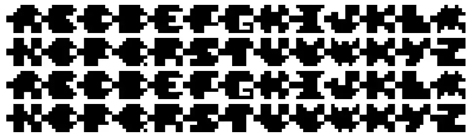 Pixel Verdefont specimens