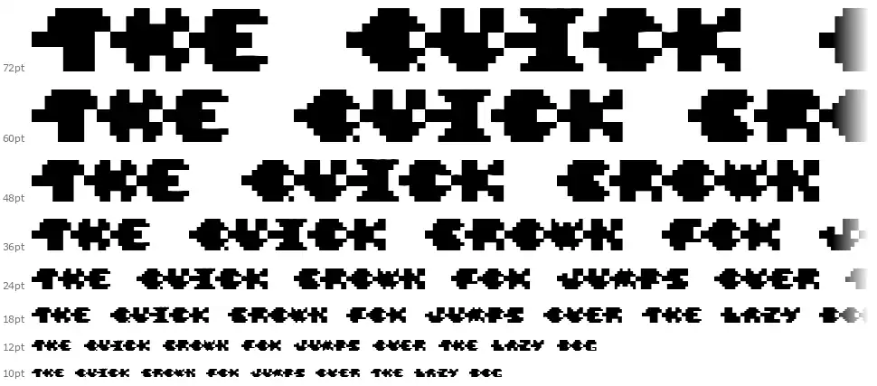 Pixel Verdefont waterfall
