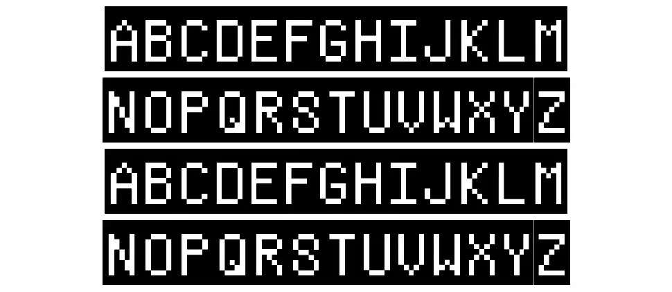 Pixelandfont specimens