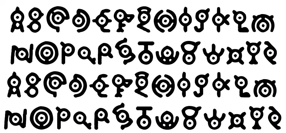 Pokemon Annonfont specimens