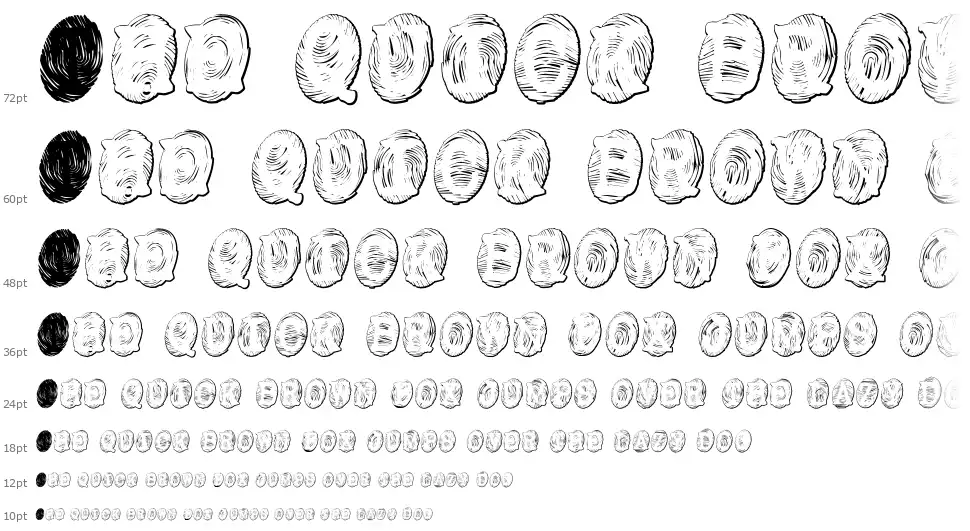 Powderfingerfont waterfall