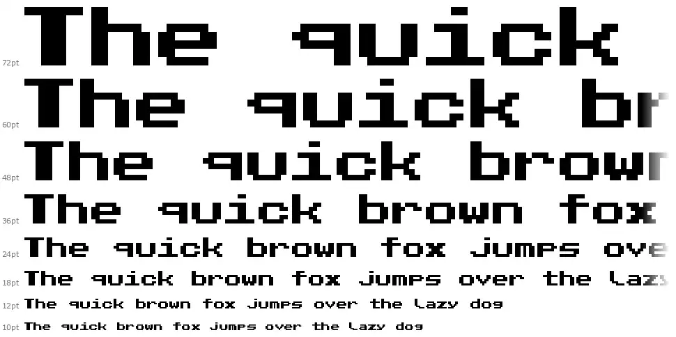 Public Pixelfont waterfall