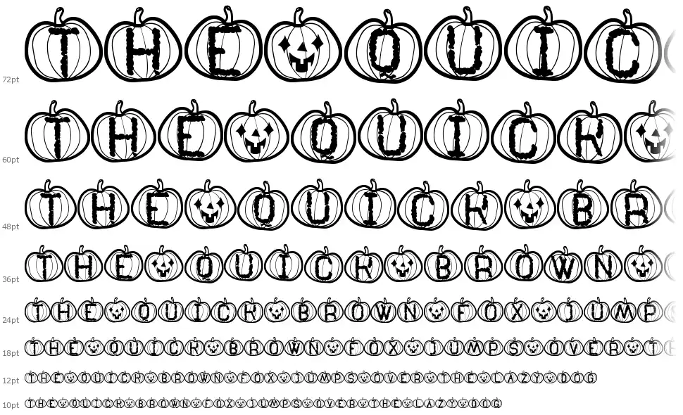 Pumpkin Halloween Stfont waterfall