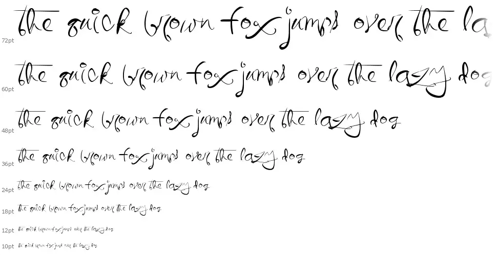 Quickly Writefont waterfall