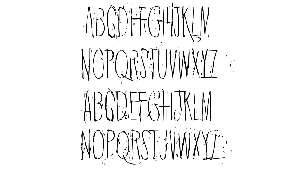 Quiet Horror Storyfont specimens