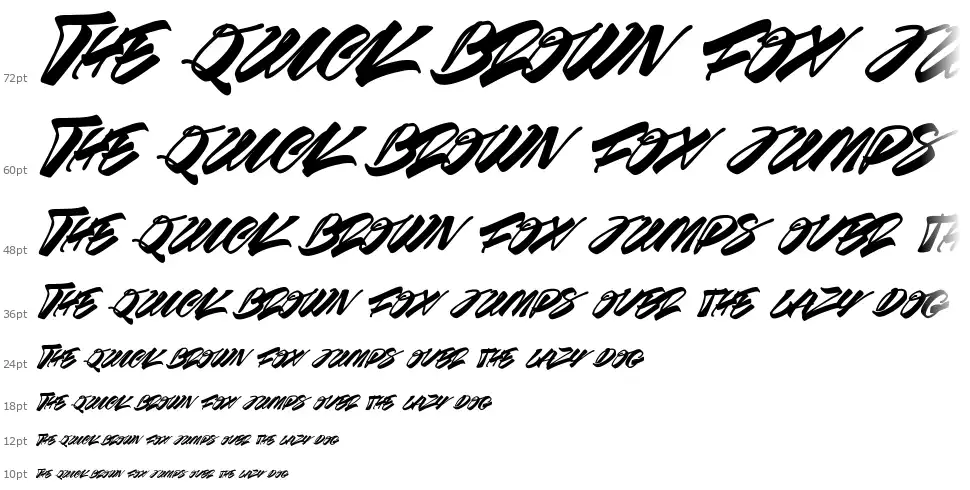 Race Fever Brushfont waterfall