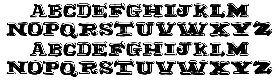 Ragtimerfont specimens
